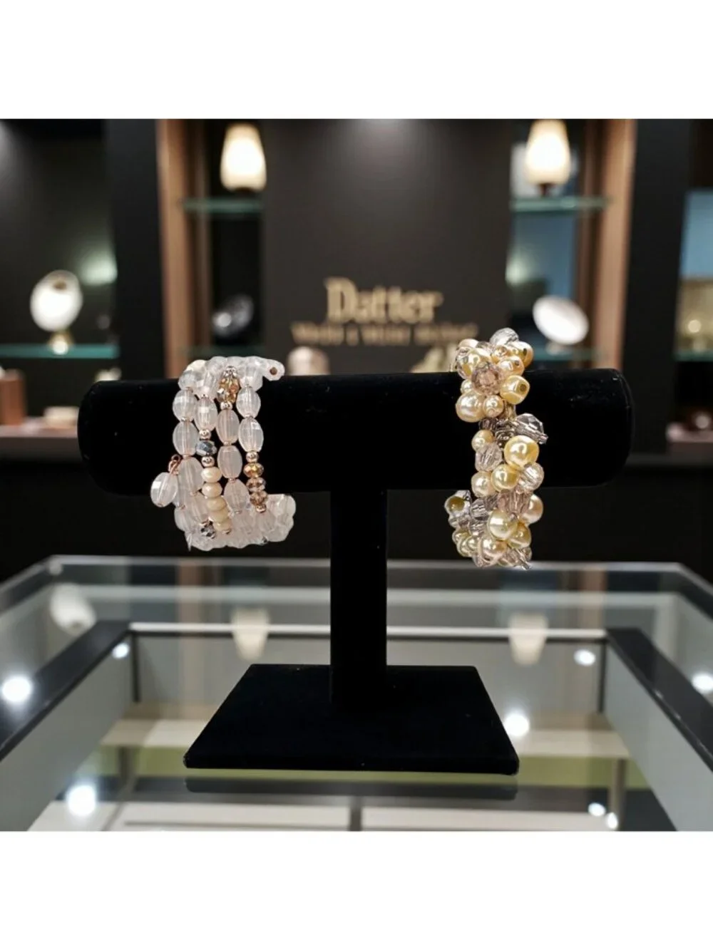 Elegant Black Velvet T-Bar Jewelry Display Stand for Bracelets & Watches